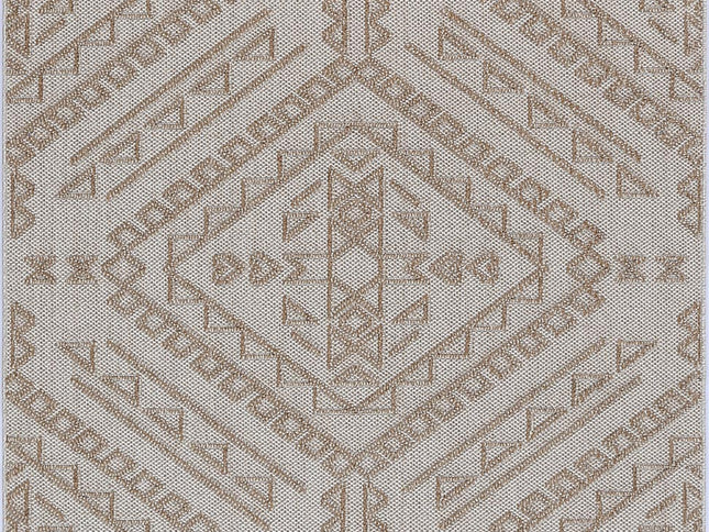 Vanuatu Kilifa Beige Tribal Flatweave Rug