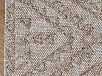 Vanuatu Kilifa Beige Tribal Flatweave Rug