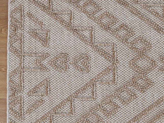 Vanuatu Kilifa Beige Tribal Flatweave Rug