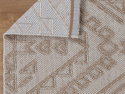Vanuatu Kilifa Beige Tribal Flatweave Rug