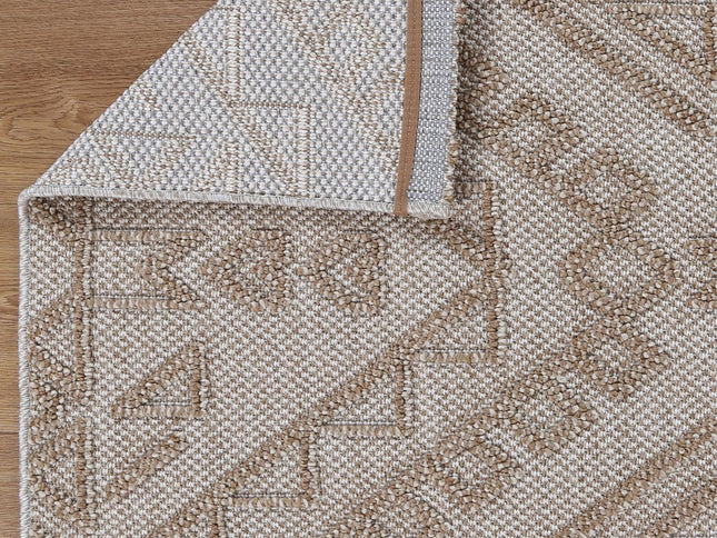 Vanuatu Kilifa Beige Tribal Flatweave Rug