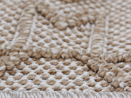 Vanuatu Kilifa Beige Tribal Flatweave Rug