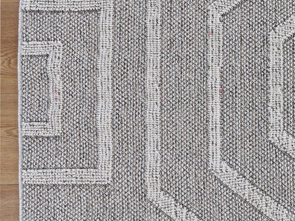 Vanuatu Suri Ash Geometric Flatweave Rug