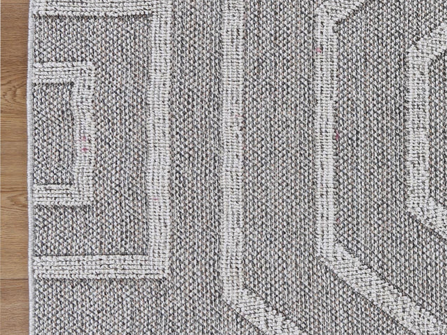 Vanuatu Suri Ash Geometric Flatweave Rug