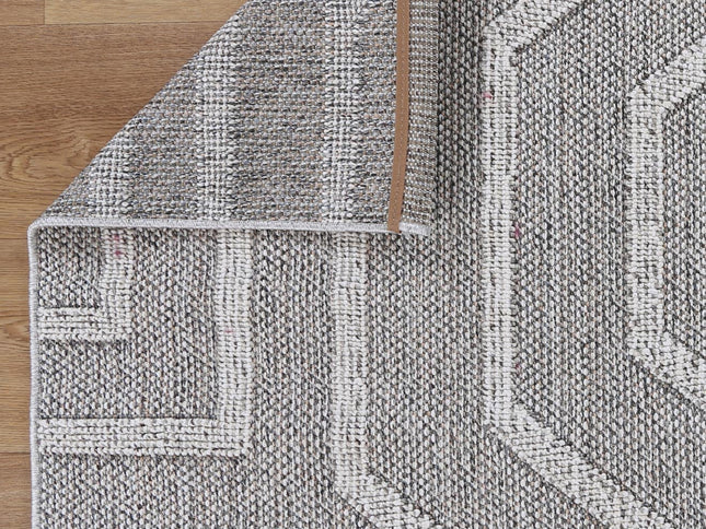 Vanuatu Suri Ash Geometric Flatweave Rug