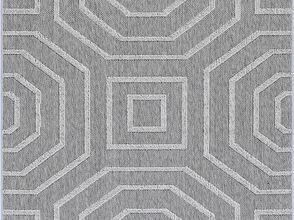 Vanuatu Devesi Grey Geometric Flatweave Rug