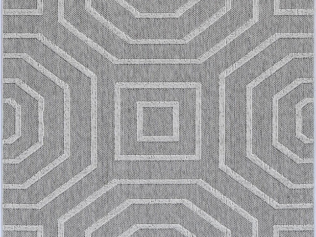 Vanuatu Devesi Grey Geometric Flatweave Rug