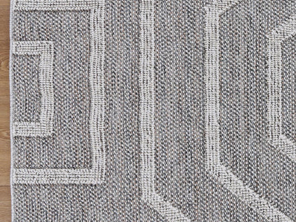 Vanuatu Devesi Grey Geometric Flatweave Rug