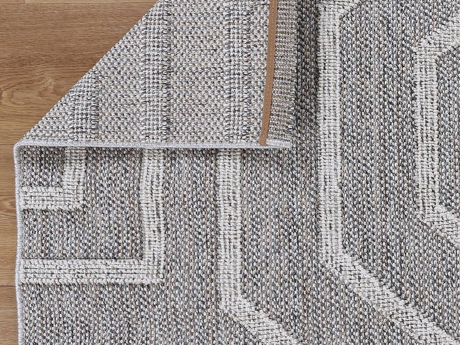 Vanuatu Devesi Grey Geometric Flatweave Rug