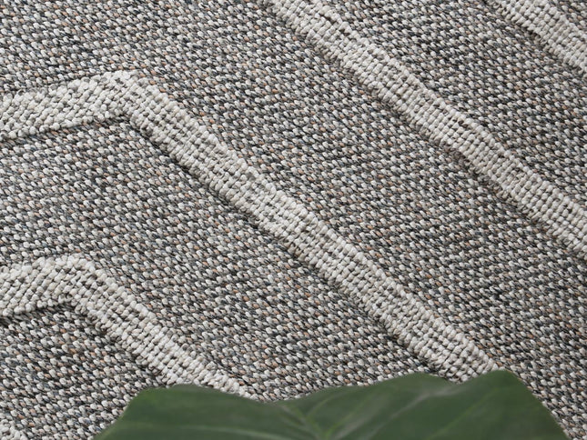 Vanuatu Devesi Grey Geometric Flatweave Rug