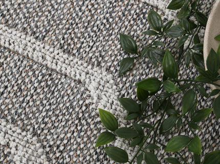 Vanuatu Devesi Grey Geometric Flatweave Rug