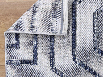Vanuatu Hale Charcoal Geometric Flatweave Rug