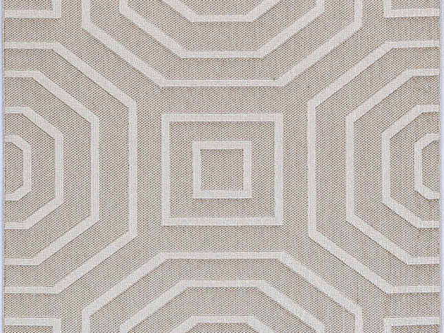 Vanuatu Lui Beige Geometric Flatweave Rug