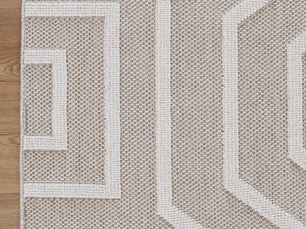 Vanuatu Lui Beige Geometric Flatweave Rug