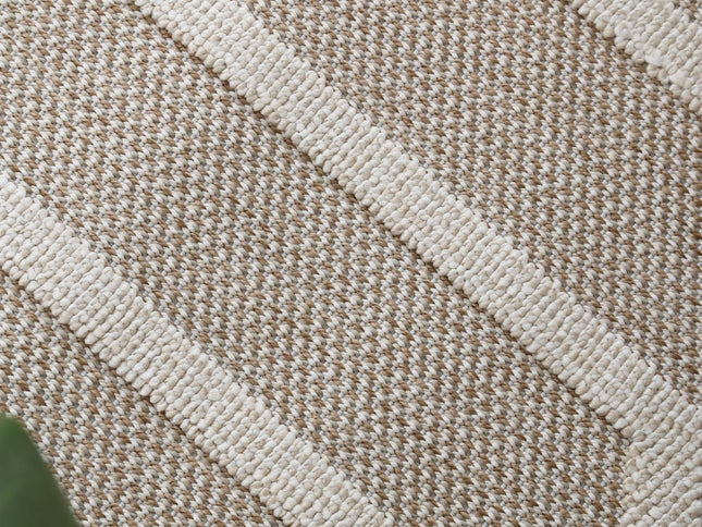 Vanuatu Lui Beige Geometric Flatweave Rug