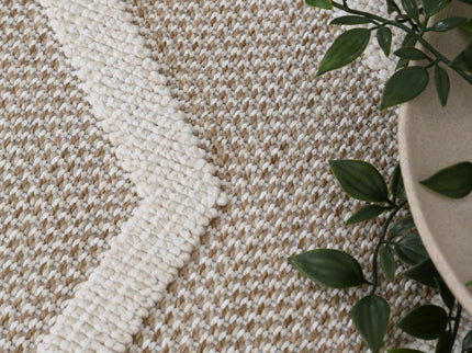 Vanuatu Lui Beige Geometric Flatweave Rug