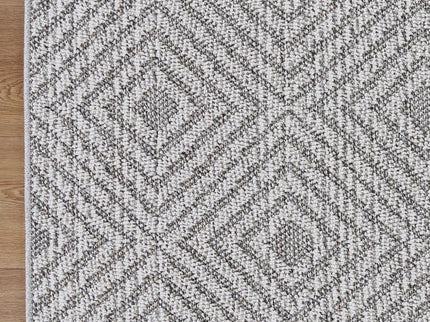 Vanuatu Walasi Ash Geometric Flatweave Rug