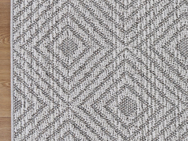 Vanuatu Walasi Ash Geometric Flatweave Rug