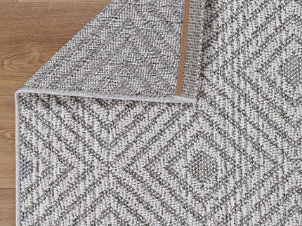 Vanuatu Walasi Ash Geometric Flatweave Rug
