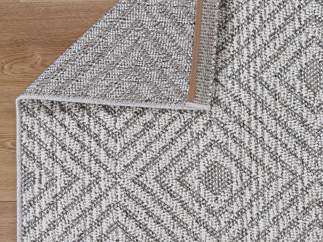 Vanuatu Walasi Ash Geometric Flatweave Rug