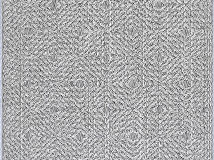 Vanuatu Fugui Grey Geometric Flatweave Rug