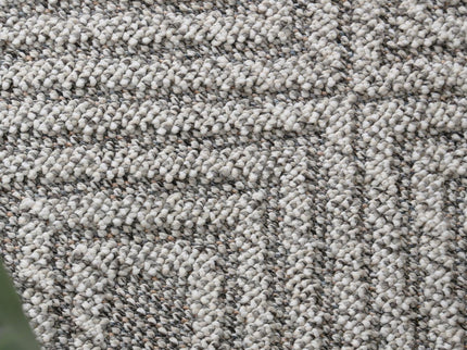 Vanuatu Fugui Grey Geometric Flatweave Rug
