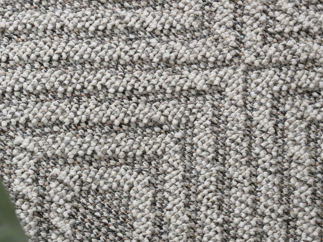 Vanuatu Fugui Grey Geometric Flatweave Rug