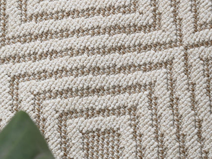 Vanuatu Wickham Beige Geometric Flatweave Rug