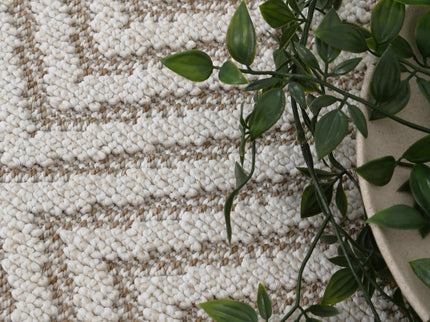 Vanuatu Wickham Beige Geometric Flatweave Rug