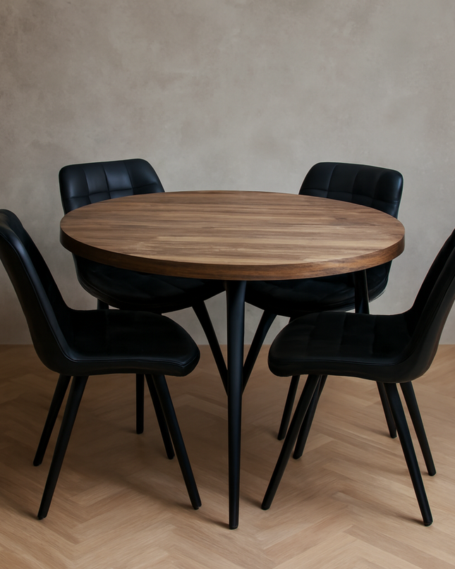 Vienna - 120cm Round w/ Forest Black Chair