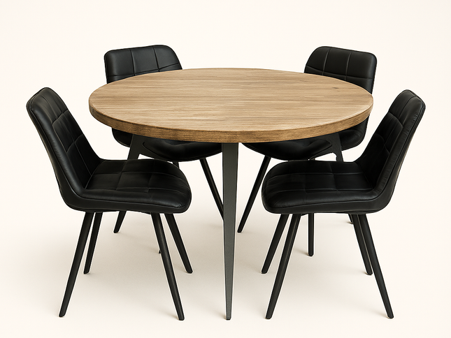 Vienna - 120cm Round w/ Forest Black Chair