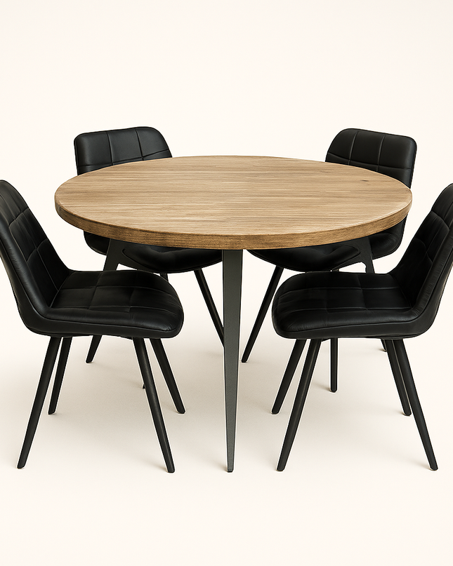 Vienna - 120cm Round w/ Forest Black Chair
