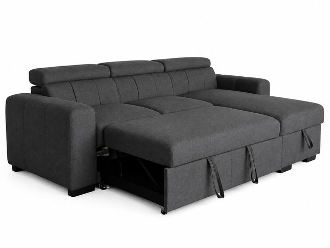 Apartment Reversible Chaise Sofa Bed - Dark Grey