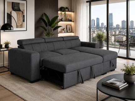 Apartment Reversible Chaise Sofa Bed - Dark Grey