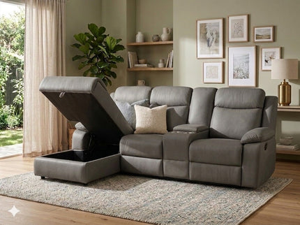 Archer Left Chaise - Dark Grey