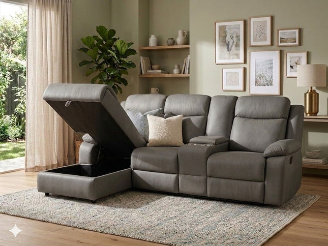 Archer Left Chaise - Dark Grey