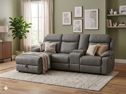 Archer Left Chaise - Dark Grey