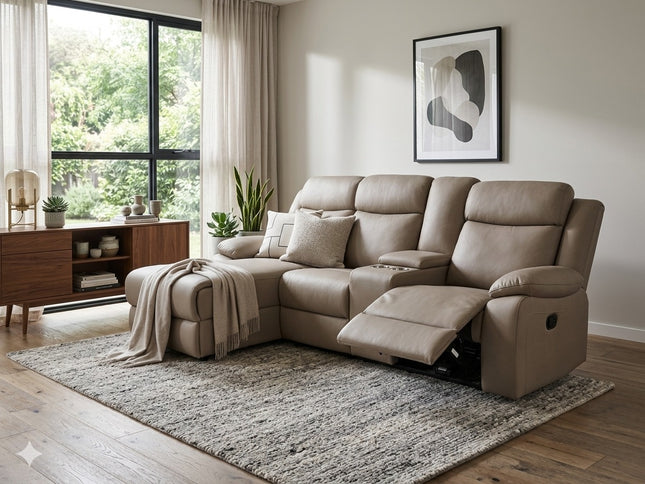 Archer Left Chaise - Light Coffee