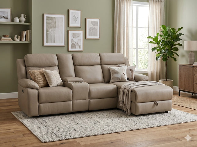 Archer Right Chaise - Light Coffee