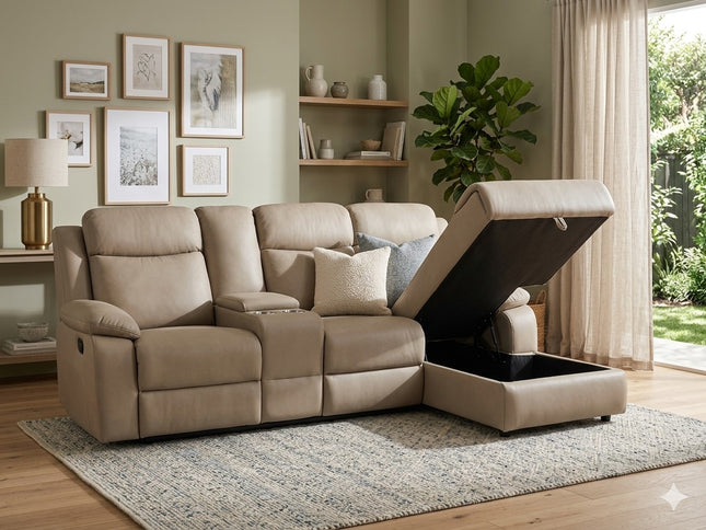 Archer Right Chaise - Light Coffee