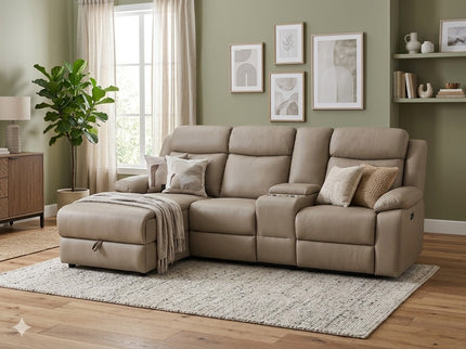 Archer Left Chaise - Light Coffee