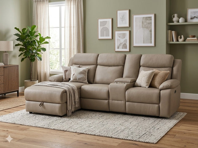 Archer Left Chaise - Light Coffee