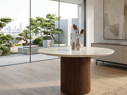 Aspen 5pce Round Dining Table W/ Black Bailey Chair