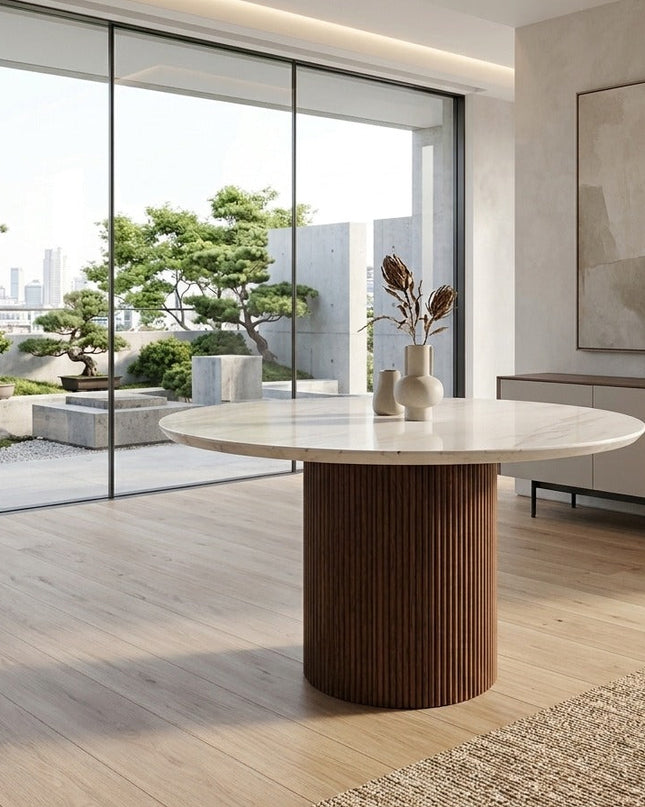 Aspen 5pce Round Dining Table W/ Black Bailey Chair