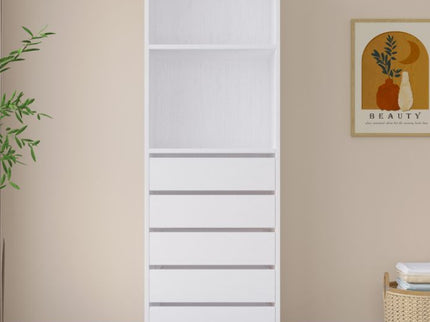 Botany 5 Drawer Shelves 600 - White