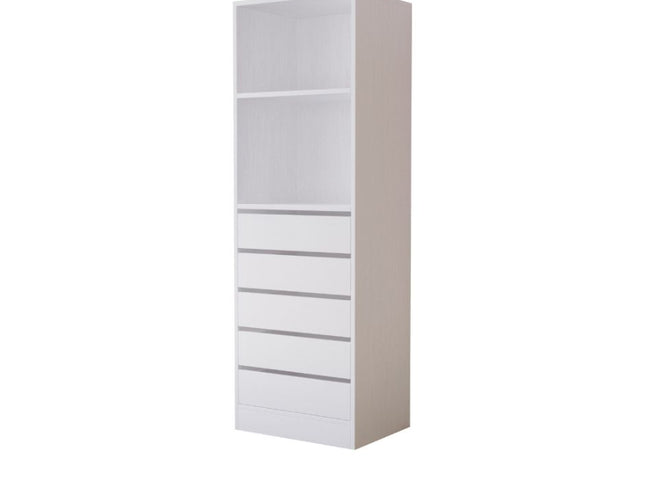 Botany 5 Drawer Shelves 600 - White