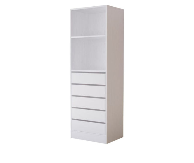 Botany 5 Drawer Shelves 600 - White