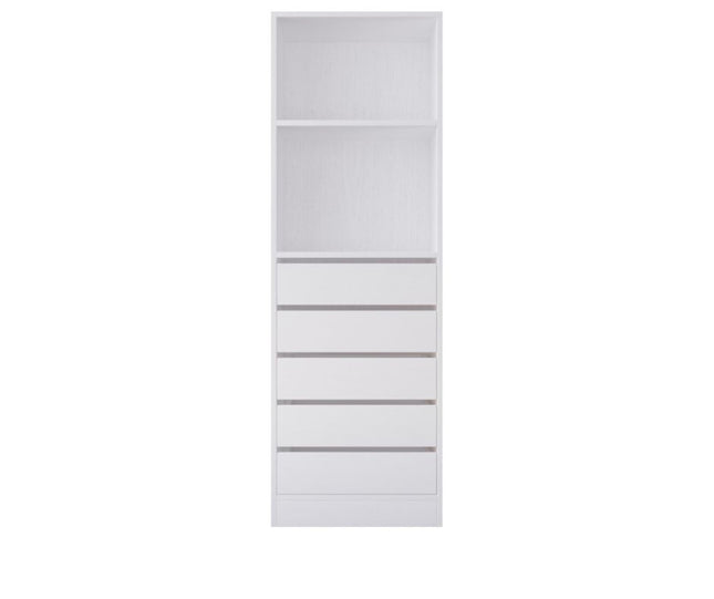 Botany 5 Drawer Shelves 600 - White