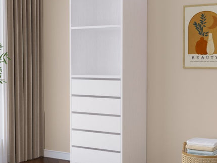 Botany 5 Drawer Shelves 600 - White