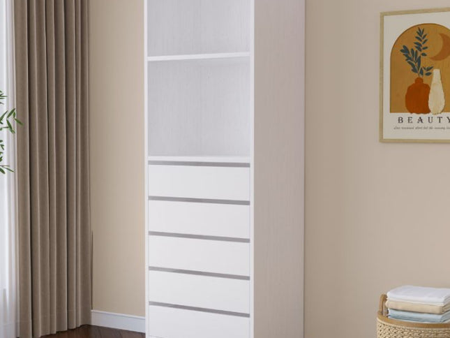 Botany 5 Drawer Shelves 600 - White